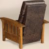 Amish Heartland Slatted Recliner Back View