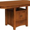 Amish Bassett Cabinet Table with Leaf