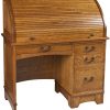 Amish Small Noble Mission Roll Top Desk Closed