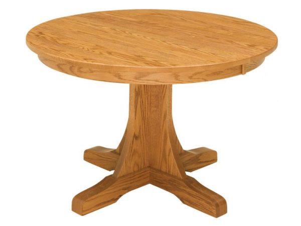 Amish Single Pedestal Mission Dining Table