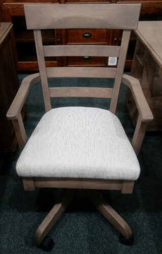 Upholstered Keystone Arm Desk Chair