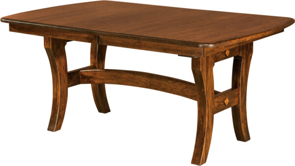Abilene Style Dining Trestle Table Side View