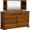 Custom Americana High 9 Drawer Dresser with Mirror Hidden Jewelry Cabinet