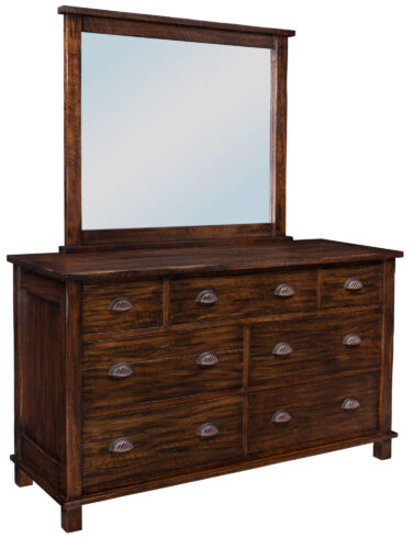 Amish Valley Forge 7 Drawer Dresser with Mirror