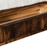Rough Sawn Platform Bed with Standard Footboard Drawers (Full/Queen-1 Large Drawer; King-2 Separate Drawers)