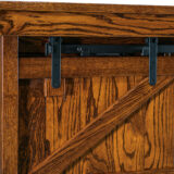 Rough Sawn Platform Bed with Strap Style Mounting Bracket