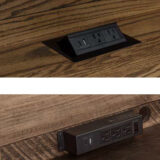 Rough Sawn Platform Bed with USB Port with Power Strip Pop Up and Power Strip