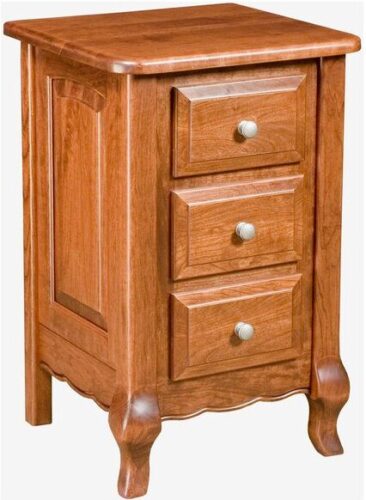 Amish French Country Narrow Bedside Chest