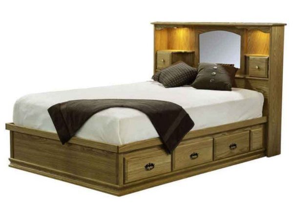 Amish Traditional Captain's Bed