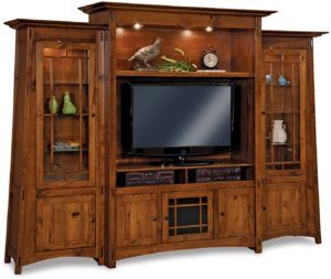 Large Amish Colbran Wall Entertainment Center