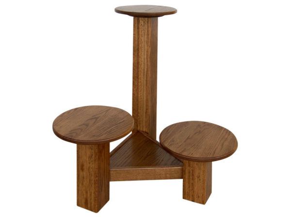 Wood Three Level Plant Stand