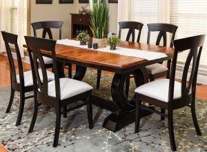 Amish Saratoga Trestle Table Dining Set